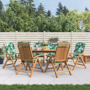 ARDEBO.de - Klappst?hle Verstellbar mit Kissen 6 Stk. Massivholz Teak