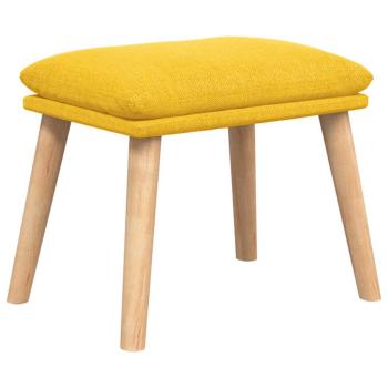 Relaxsessel mit Hocker Senfgelb Stoff