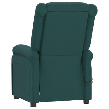 Elektrischer Massagesessel Dunkelgrün Stoff