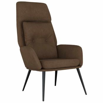Relaxsessel Braun Wildleder-Optik