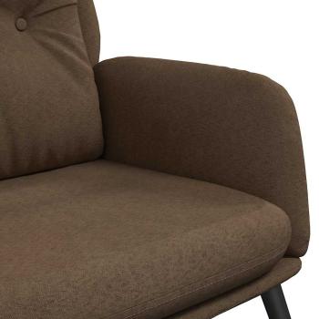 Relaxsessel Braun Wildleder-Optik