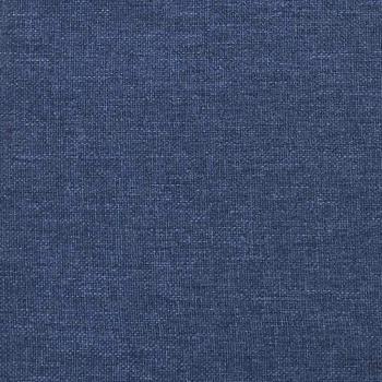 Relaxsessel mit Hocker Blau Kunstleder & Stoff
