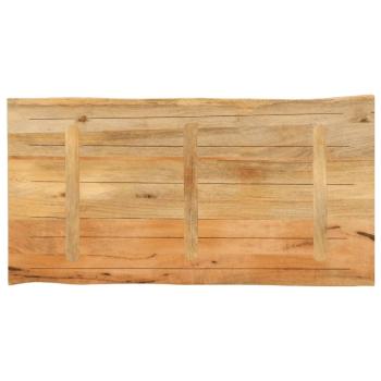 Tischplatte mit Baumkante 120x60x3,8 cm Massivholz Mango