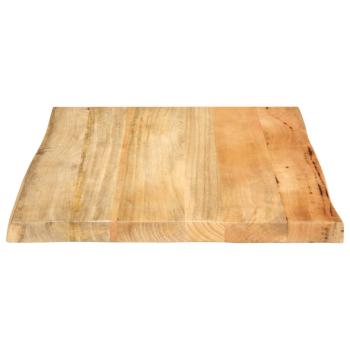 Tischplatte mit Baumkante 60x60x3,8 cm Massivholz Mango