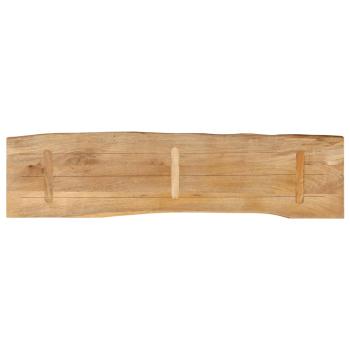Tischplatte mit Baumkante 160x40x2,5 cm Massivholz Mango