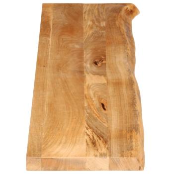 Tischplatte mit Baumkante 180x30x2,5 cm Massivholz Mango