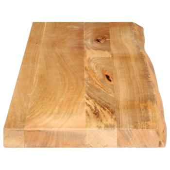 Tischplatte mit Baumkante 100x20x3,8 cm Massivholz Mango