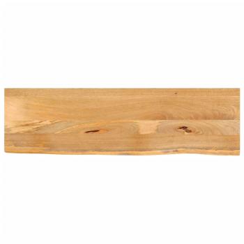 ARDEBO.de - Tischplatte mit Baumkante 120x30x3,8 cm Massivholz Mango