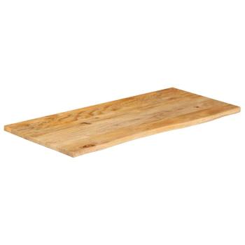 Tischplatte mit Baumkante 120x60x2,5 cm Massivholz Mango