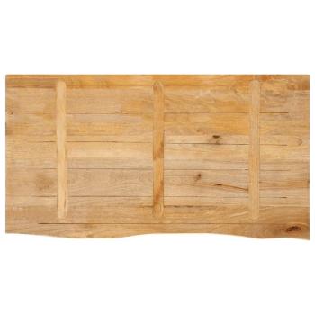 Tischplatte mit Baumkante 120x60x2,5 cm Massivholz Mango