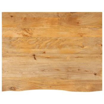 ARDEBO.de - Tischplatte mit Baumkante 110x80x2,5 cm Massivholz Mango