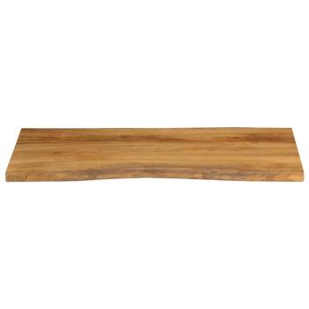 Tischplatte mit Baumkante 120x60x3,8 cm Massivholz Mango