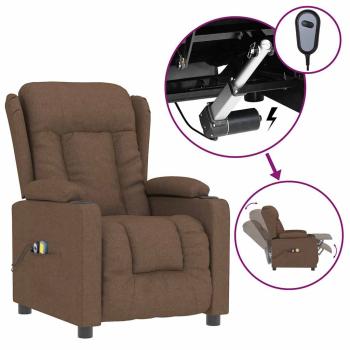 Massagesessel Elektrisch Braun Stoff