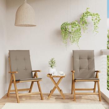 ARDEBO.de - Klappstühle mit Kissen, 2 Stück, Massivholz Teak