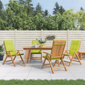 ARDEBO.de - Verstellbare Klappstühle mit Kissen, 4-teilig, Massivholz Teak