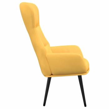Relaxsessel mit Hocker Senfgelb Stoff