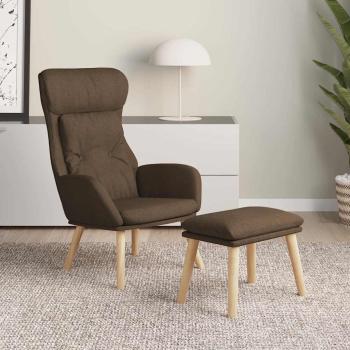 ARDEBO.de - Relaxsessel mit Hocker Braun Stoff