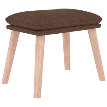 Relaxsessel mit Hocker Braun Stoff