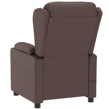 Elektrischer Relaxsessel Braun Kunstleder