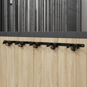 ARDEBO.de - Trensenhalter für 5 Trensen mit 5 Haken Schwarz Eisen