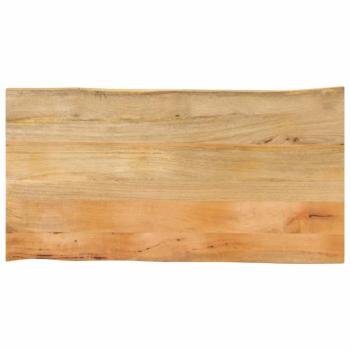 ARDEBO.de - Tischplatte mit Baumkante 100x60x2,5 cm Massivholz Mango