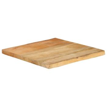Tischplatte mit Baumkante 40x40x3,8 cm Massivholz Mango