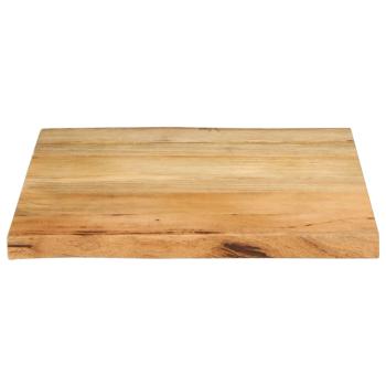 Tischplatte mit Baumkante 40x40x3,8 cm Massivholz Mango