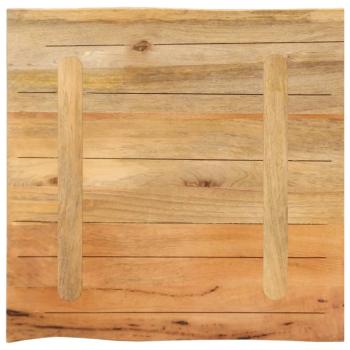 Tischplatte mit Baumkante 40x40x3,8 cm Massivholz Mango