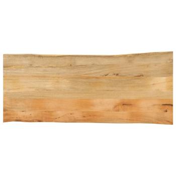 ARDEBO.de - Tischplatte mit Baumkante 140x60x3,8 cm Massivholz Mango