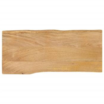 ARDEBO.de - Tischplatte mit Baumkante 100x40x3,8 cm Massivholz Mango