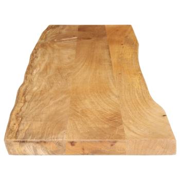 Tischplatte mit Baumkante 180x40x2,5 cm Massivholz Mango