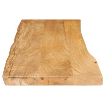 Tischplatte mit Baumkante 140x40x2,5 cm Massivholz Mango