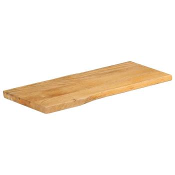 Tischplatte mit Baumkante 90x40x2,5 cm Massivholz Mango