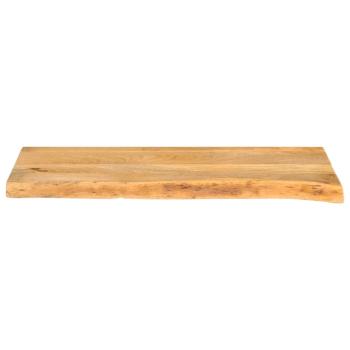 Tischplatte mit Baumkante 90x40x2,5 cm Massivholz Mango