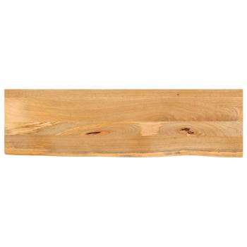 ARDEBO.de - Tischplatte mit Baumkante 100x20x2,5 cm Massivholz Mango