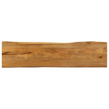 ARDEBO.de - Tischplatte mit Baumkante 180x40x3,8 cm Massivholz Mango