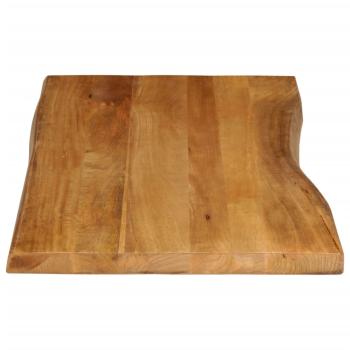 Tischplatte mit Baumkante 110x60x3,8 cm Massivholz Mango