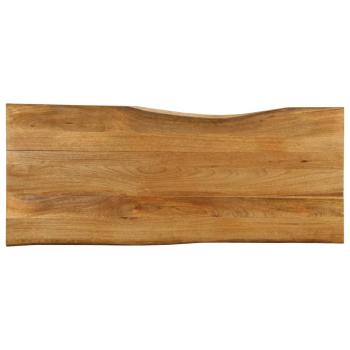ARDEBO.de - Tischplatte mit Baumkante 140x60x3,8 cm Massivholz Mango