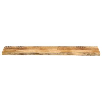 Tischplatte 140x30x2,5 cm Baumkante Massivholz Raues Mangoholz
