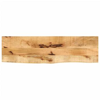 ARDEBO.de - Tischplatte 110x30x3,8 cm Baumkante Massivholz Raues Mangoholz