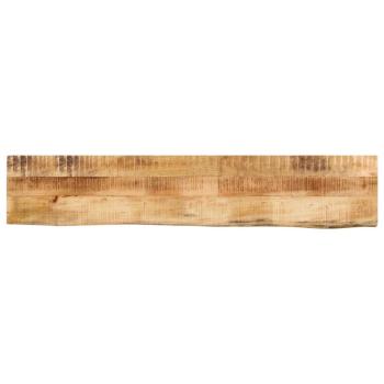 ARDEBO.de - Tischplatte 140x30x3,8 cm Baumkante Massivholz Raues Mangoholz
