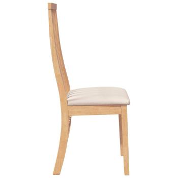 Esszimmerst?hle mit Kissen 2 Stk. Massivholz Gummibaum