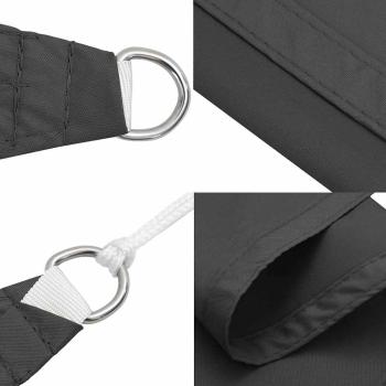 Sonnensegel Oxford-Gewebe Dreieckig 5x7x7 m Anthrazit