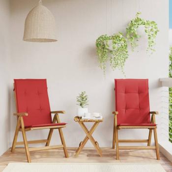 ARDEBO.de - Klappstühle mit Kissen, 2 Stück, Massivholz Teak