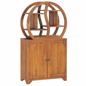 ARDEBO.de - Schrank mit Yin-Yang-Regal 70x30x130 cm Teak Massivholz