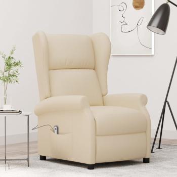 ARDEBO.de - Ohrensessel mit Liegefunktion Elektrisch Creme Stoff