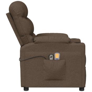 Massagesessel Elektrisch Braun Stoff