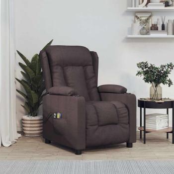 ARDEBO.de - Massagesessel Elektrisch Dunkelbraun Stoff