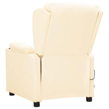 Massagesessel Creme Kunstleder