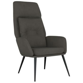 Relaxsessel Dunkelgrau Wildleder-Optik